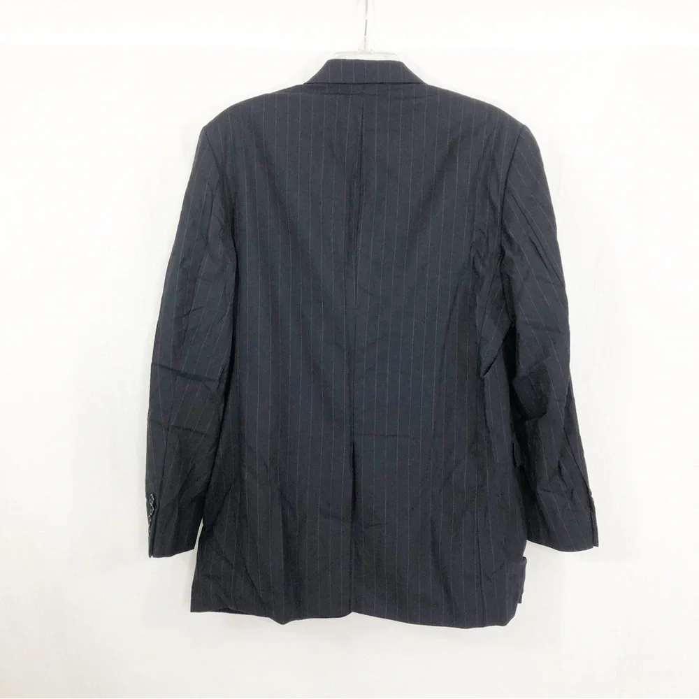 Brooks Brothers 346 Mens Wool Sports Coat Suit Blazer, Size 40 Regular Navy Blue